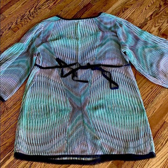 CAbi green and brown blouse - Picture 4 of 8